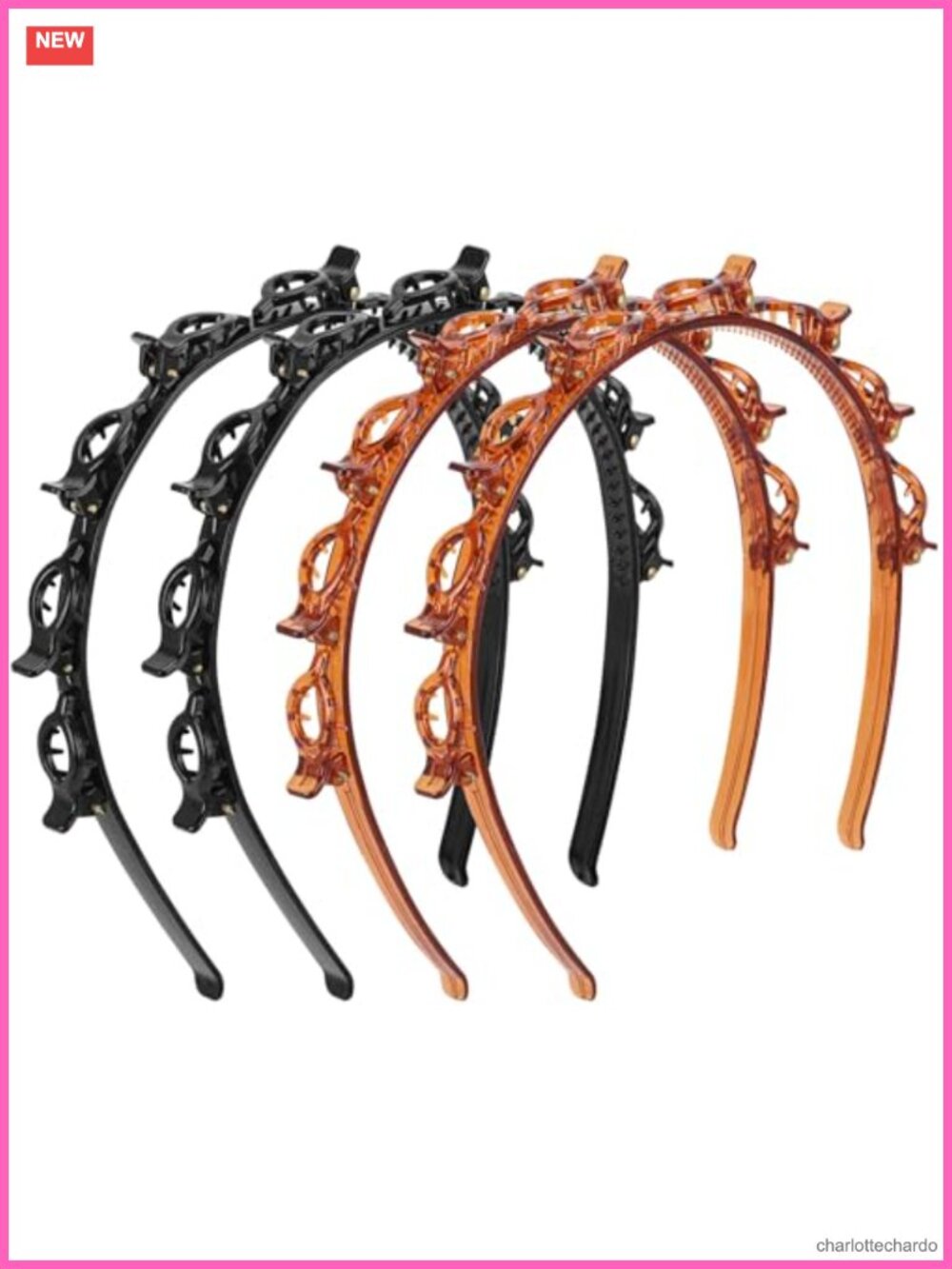 4 Pcs Clip Headband Set Resin Hair Accessories Weave Bangs Hairstyle